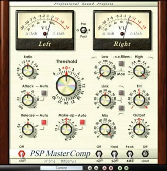 Εφέ FX Plug-In λογισμικού στούντιο PSP AUDIOWARE MasterComp (Ψηφιακό προϊόν) - 1
