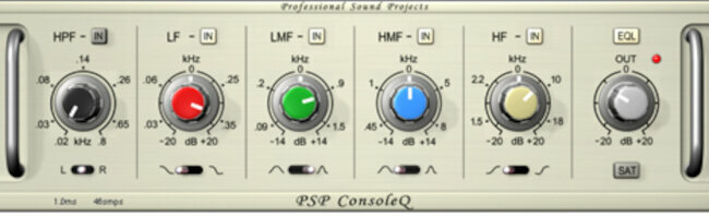 Štúdiový softwarový Plug-In efekt PSP AUDIOWARE ConsoleQ (Digitálny produkt)