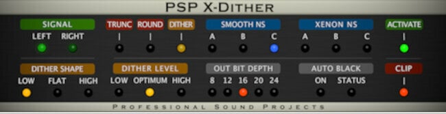 Štúdiový softwarový Plug-In efekt PSP AUDIOWARE X-Dither (Digitálny produkt)