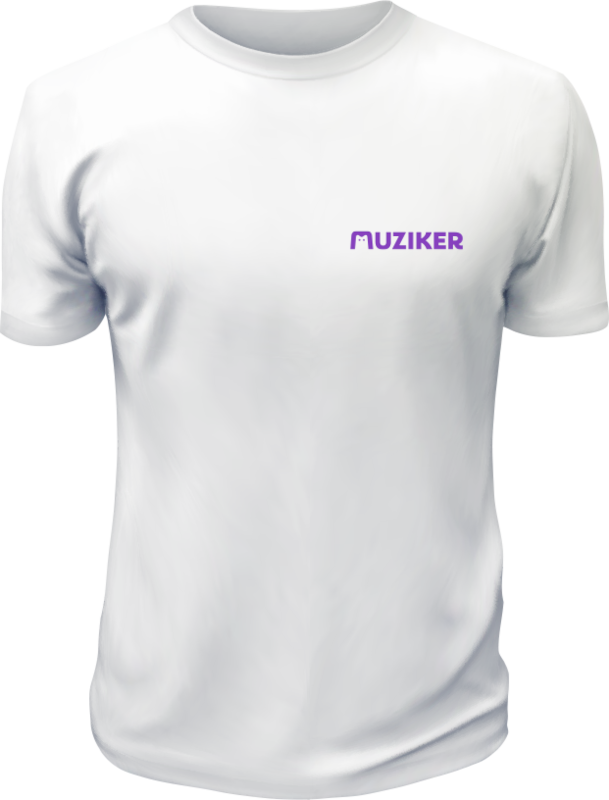 T-Shirt Muziker T-Shirt Classic Unisex White 3XL