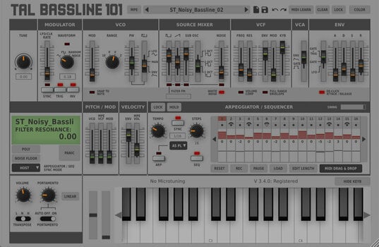 Logiciel de studio Instruments virtuels TAL SOFTWARE BassLine-101 (Produit numérique) - 1