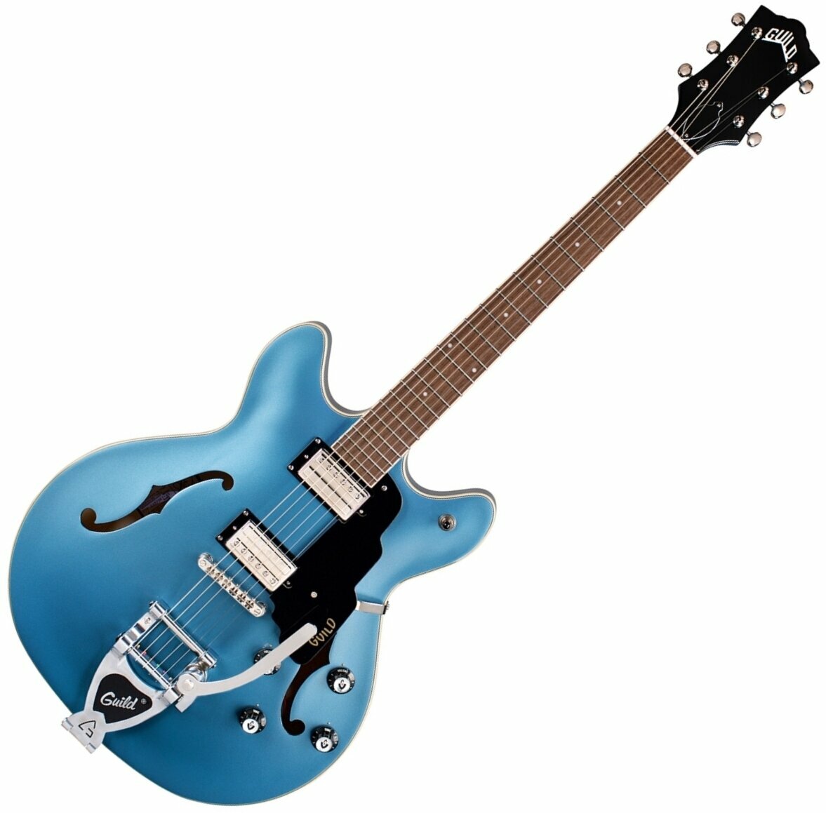 Semi-akoestische gitaar Guild Starfire I DC with Guild Vibrato Tailpiece Pelham Blue