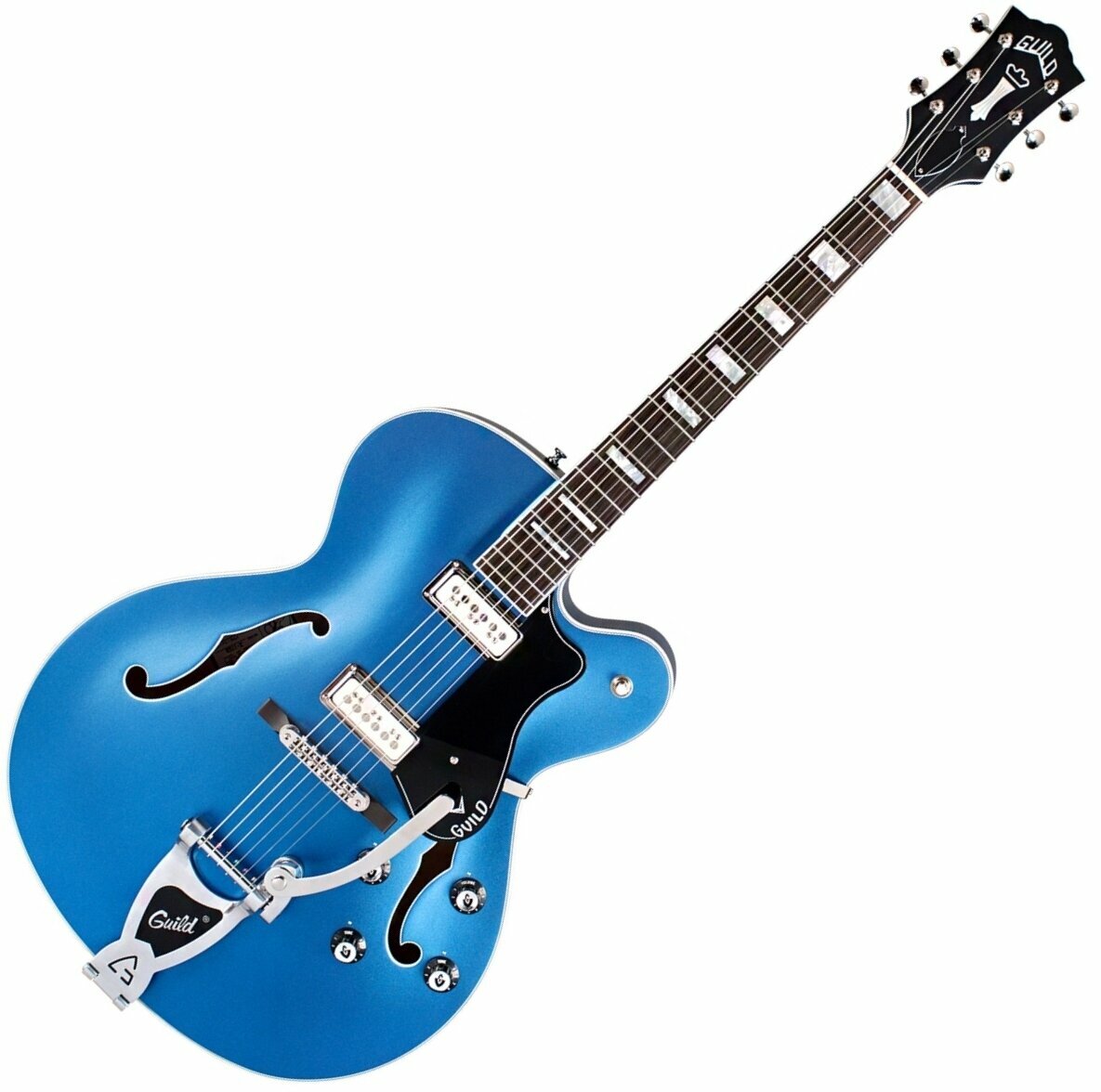 Félakusztikus - jazz-gitár Guild X-175 Manhattan Special Malibu Blue