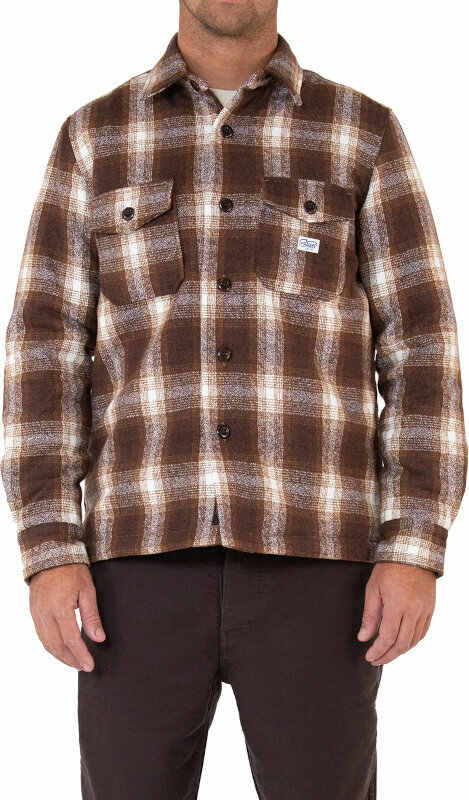 Moto vêtements temps libre Deus Ex Machina Marcus Check Shirt Brown Plaid XL
