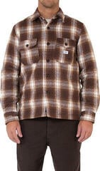 Motorrad freizeitbekleidung Deus Ex Machina Marcus Check Shirt Brown Plaid