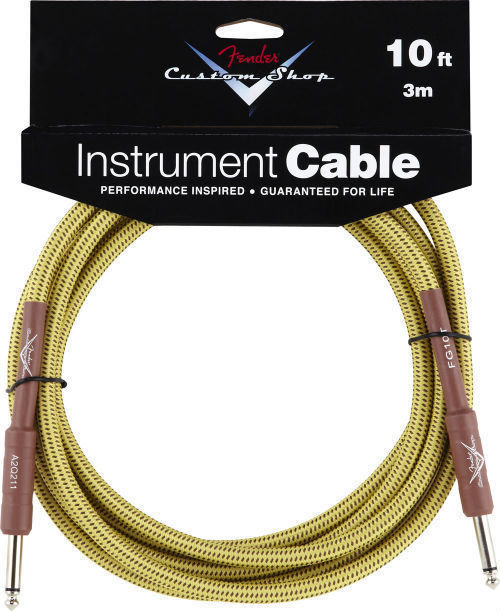 Cable de instrumento Fender Custom Shop Performance Amarillo 3 m Recto - Recto