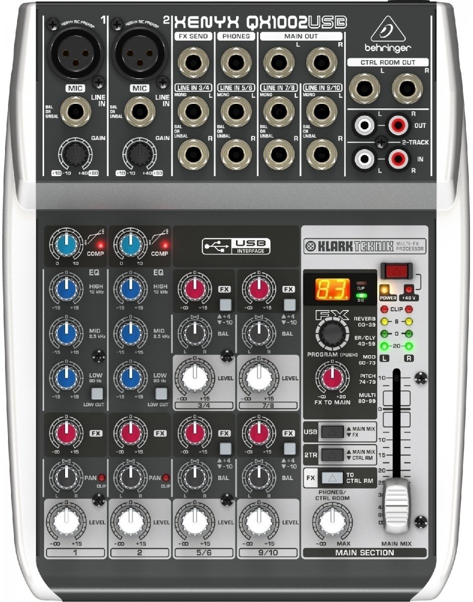 Table de mixage analogique Behringer XENYX QX1002 USB