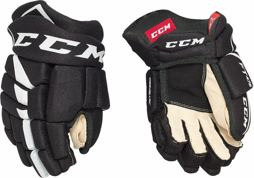 Hokejové rukavice CCM JetSpeed FT475 JR 12 Black/White Hokejové rukavice - 1