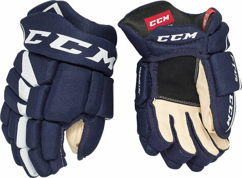 Hokejové rukavice CCM JetSpeed FT475 JR 12 Navy/White Hokejové rukavice - 1