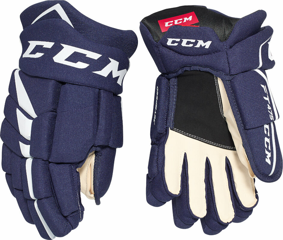 Hokejové rukavice CCM JetSpeed FT475 SR 13 Navy/White Hokejové rukavice