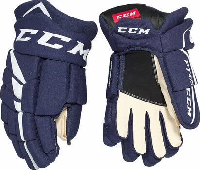 Hokejové rukavice CCM JetSpeed FT475 SR 14 Navy/White Hokejové rukavice - 1