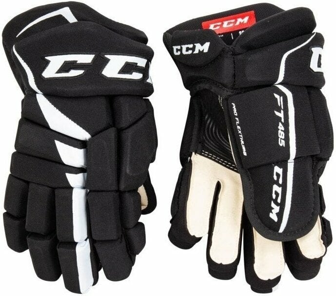 Hokejové rukavice CCM JetSpeed FT485 SR 15 Black/White Hokejové rukavice