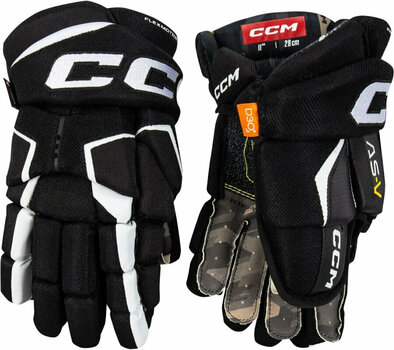 Hockey Gloves CCM Tacks AS-V JR 11 Black/White Hockey Gloves - 1