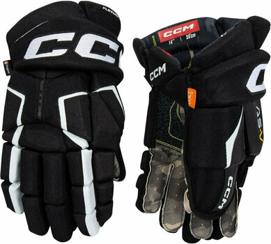 Hokejové rukavice CCM Tacks AS-V SR 13 Black/White Hokejové rukavice - 1