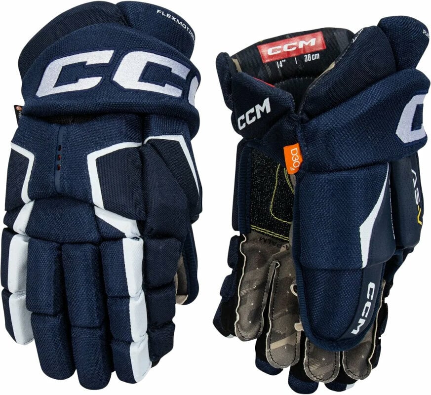 Ръкавици за хокей CCM Tacks AS-V SR 13 Navy/White Ръкавици за хокей