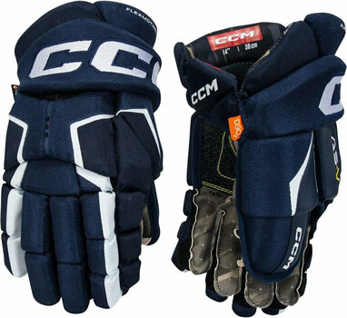 Hockey Gloves CCM Tacks AS-V SR 13 Navy/White Hockey Gloves - 1
