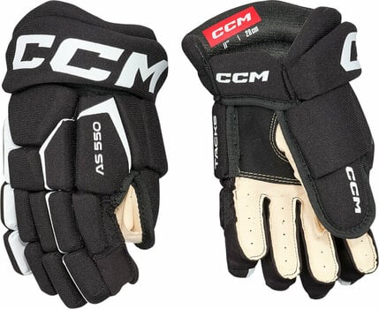 Ръкавици за хокей CCM Tacks AS 580 JR 10 Black/White Ръкавици за хокей - 1