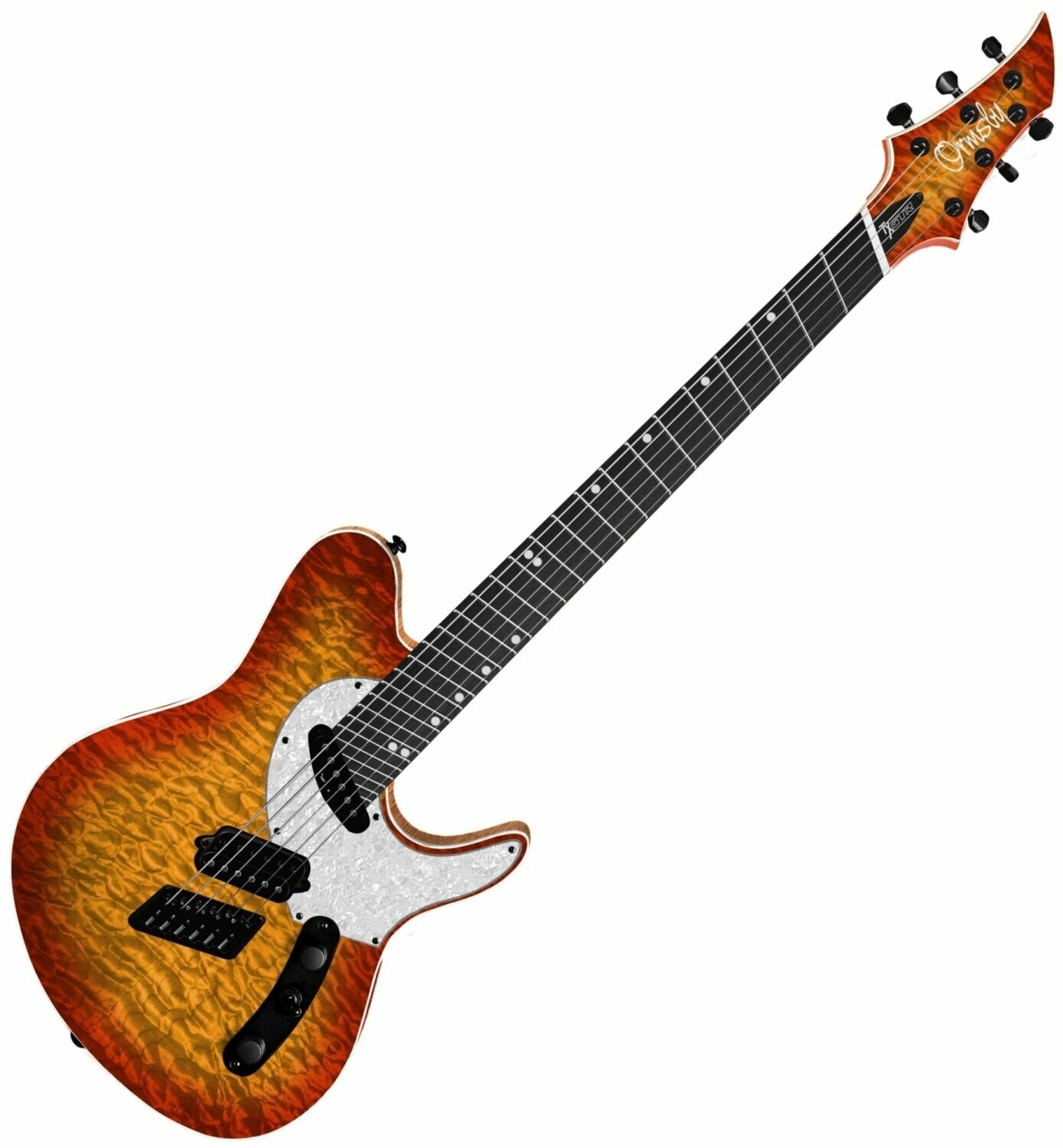 Guitarra elétrica multiescala Ormsby TX GTR Exotic 6 Cherry Burst