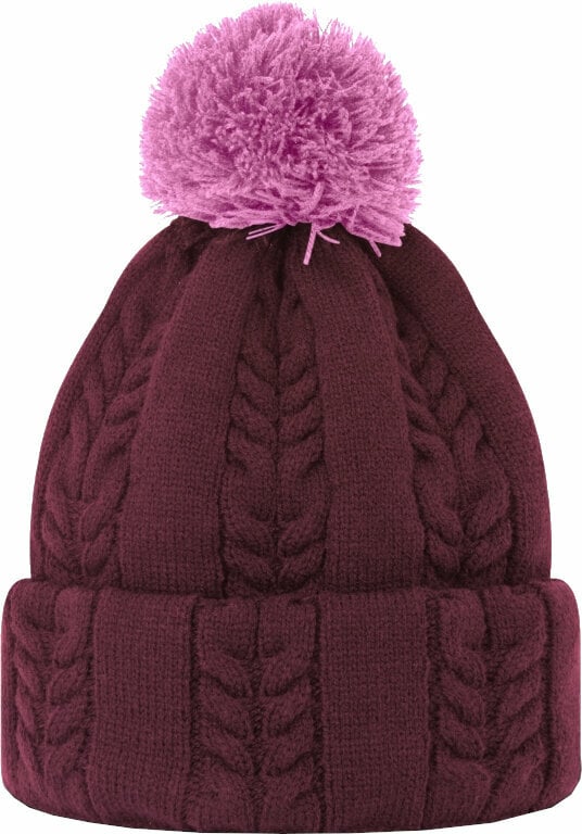 Čepice Footjoy Womens Cable Knit Bobble Fig/Pink