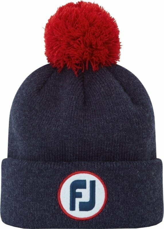 Chapéu de inverno Footjoy Pom Pom Solid Knit Hat Chapéu de inverno