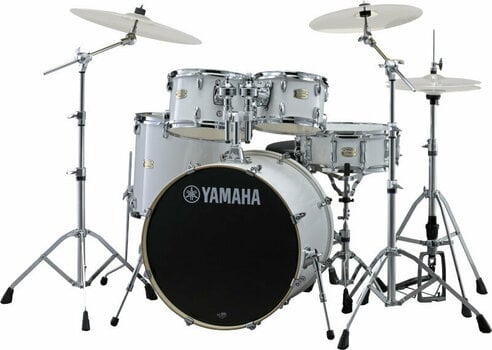 Акустични барабани-комплект Yamaha SBP0F5PWHH-HW680 Stage Custom Birch Pure White - 1