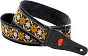 RightOnStraps Legend Casino Beige/Blanco/Negro,/Jacquard Textile guitar strap (Like new)