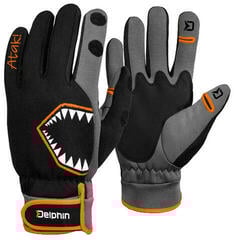 Angelhandschuhe Delphin Atak! Free Black/Orange/Grey