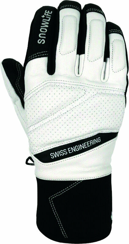 Lyžiarske rukavice Snowlife Anatomic DT Glove White/Black XS Lyžiarske rukavice