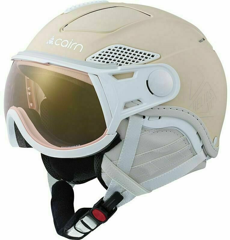 Lyžiarska prilba Cairn Helios Leather Evolight NXT Mat Cream 60-62 Lyžiarska prilba