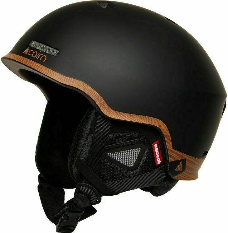 Ski Helmet Cairn Centaure Rescue Mat Black Wood 54-56 Ski Helmet