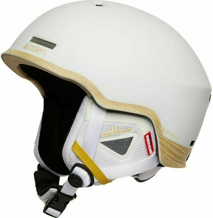 Ski Helmet Cairn Centaure Rescue White Wood 54-56 Ski Helmet