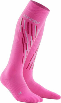 Ski Socken CEP WP206 Thermo Socks Women Pink/Flash Pink III Ski Socken - 1