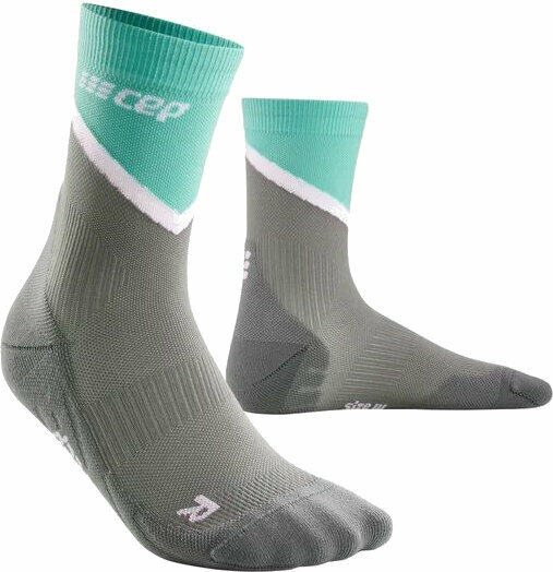 Čarape za trčanje
 CEP WP2C1 Chevron Compression Socks Mid Cut Women Grey/Ocean II Čarape za trčanje