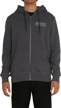 Hættetrøje Deus Ex Machina Canyons Zip Thru Hoodie Shadow Grey 3XL Hættetrøje - 1