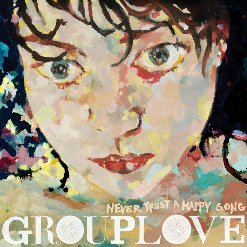 Disque vinyle Grouplove - Never Trust A Happy Song (Red Coloured) (LP)