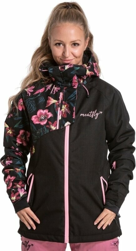 Giacca da sci Meatfly Deborah SNB & Ski Jacket Hibiscus Black XS