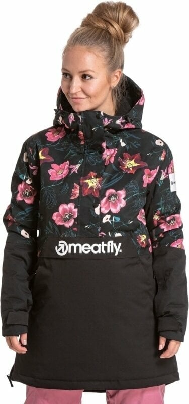 Lyžařská bunda Meatfly Aiko Premium SNB & Ski Jacket Hibiscus Black L Lyžařská bunda