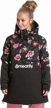 Lyžařská bunda Meatfly Aiko Premium SNB & Ski Jacket Hibiscus Black L Lyžařská bunda - 1
