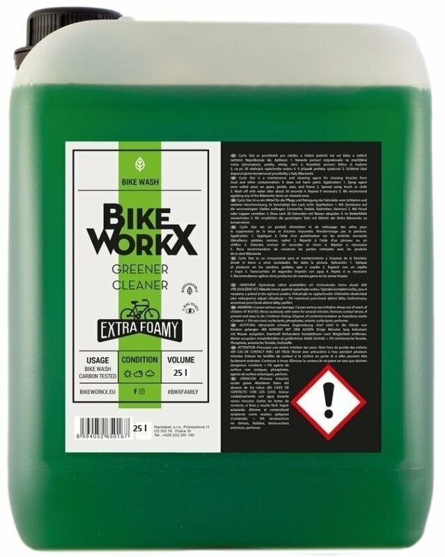 Почистване и поддръжка на велосипеди BikeWorkX Greener Cleaner 25 L Почистване и поддръжка на велосипеди