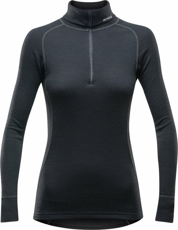 Termounderkläder Devold Duo Active Merino 210 Zip Neck Woman Black M Termounderkläder