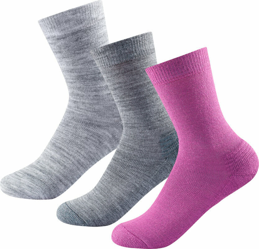 Sokken Devold Daily Merino Medium Sock 3 Pack Woman Anemone Mix 36-40 Sokken