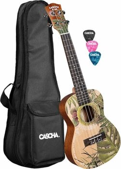 Koncertné ukulele Cascha HH 2606 Art Series Koncertné ukulele Leafy - 1
