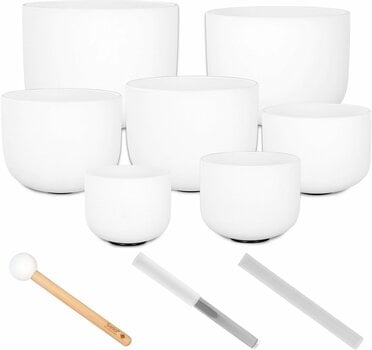 Meditazione e Musicoterapia Sela Crystal Singing Bowl Set Frosted 440Hz - 1