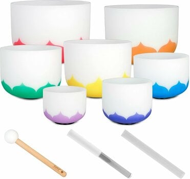 Percussion für Musiktherapie Sela Crystal Singing Bowl Set Frosted 432Hz - 1