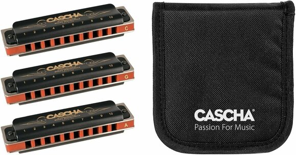 Diatonic harmonica Cascha HH 2343 Professional Blues Pack 3 - 1