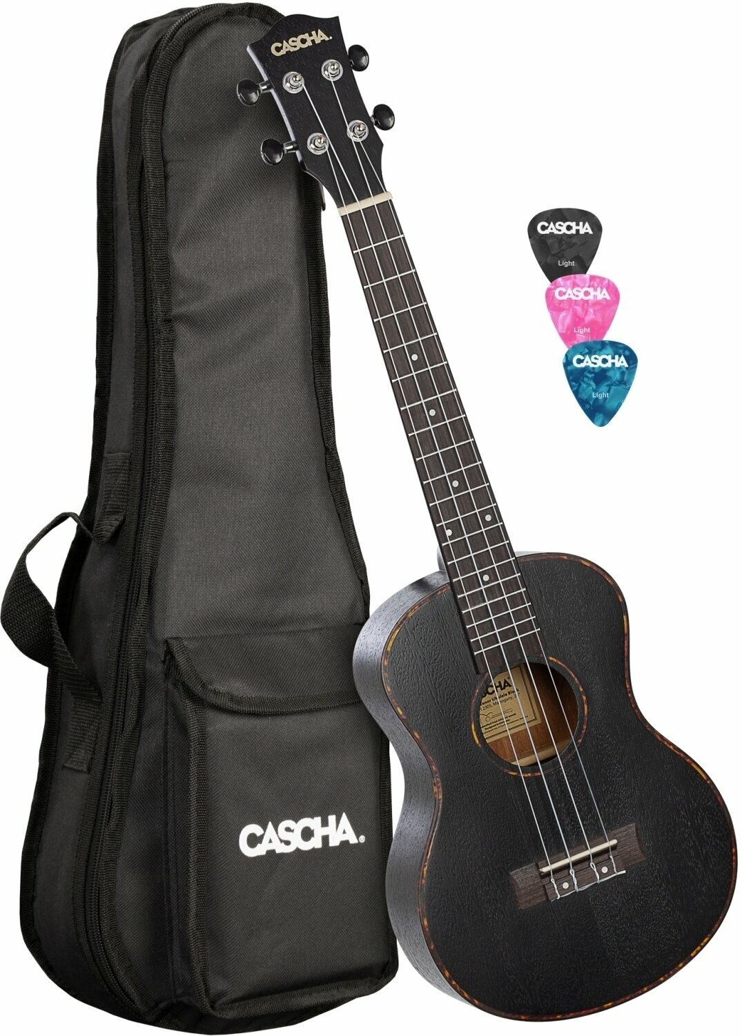 Tenorové ukulele Cascha HH 2305L Tenorové ukulele Black
