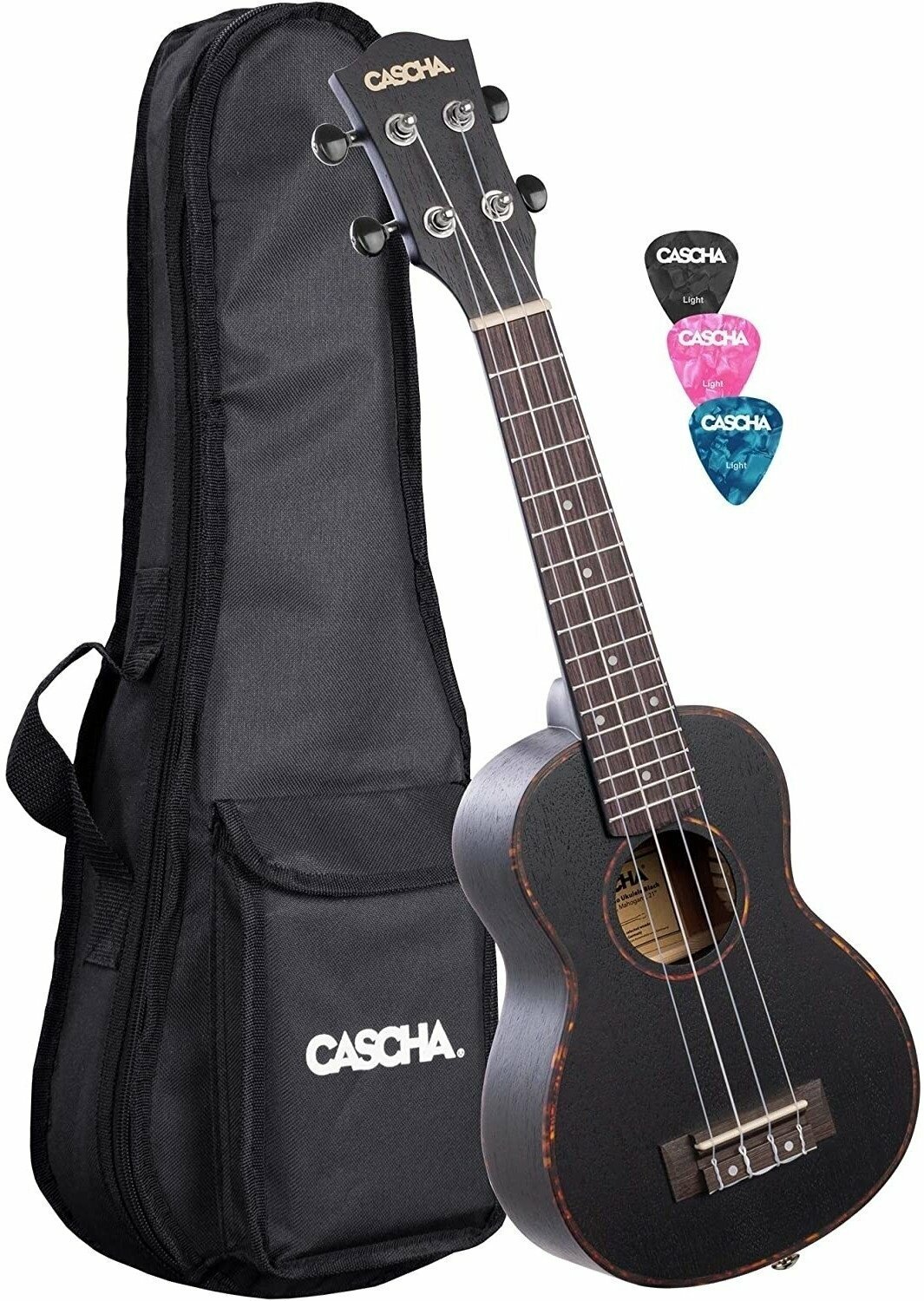 Sopránové ukulele Cascha HH 2262L Sopránové ukulele Black