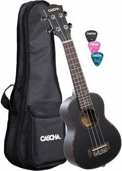 Sopránové ukulele Cascha HH 2262L Sopránové ukulele Black - 1