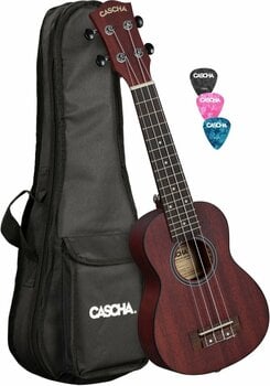 Soprano ukulele Cascha HH 2263L Soprano ukulele Red - 1