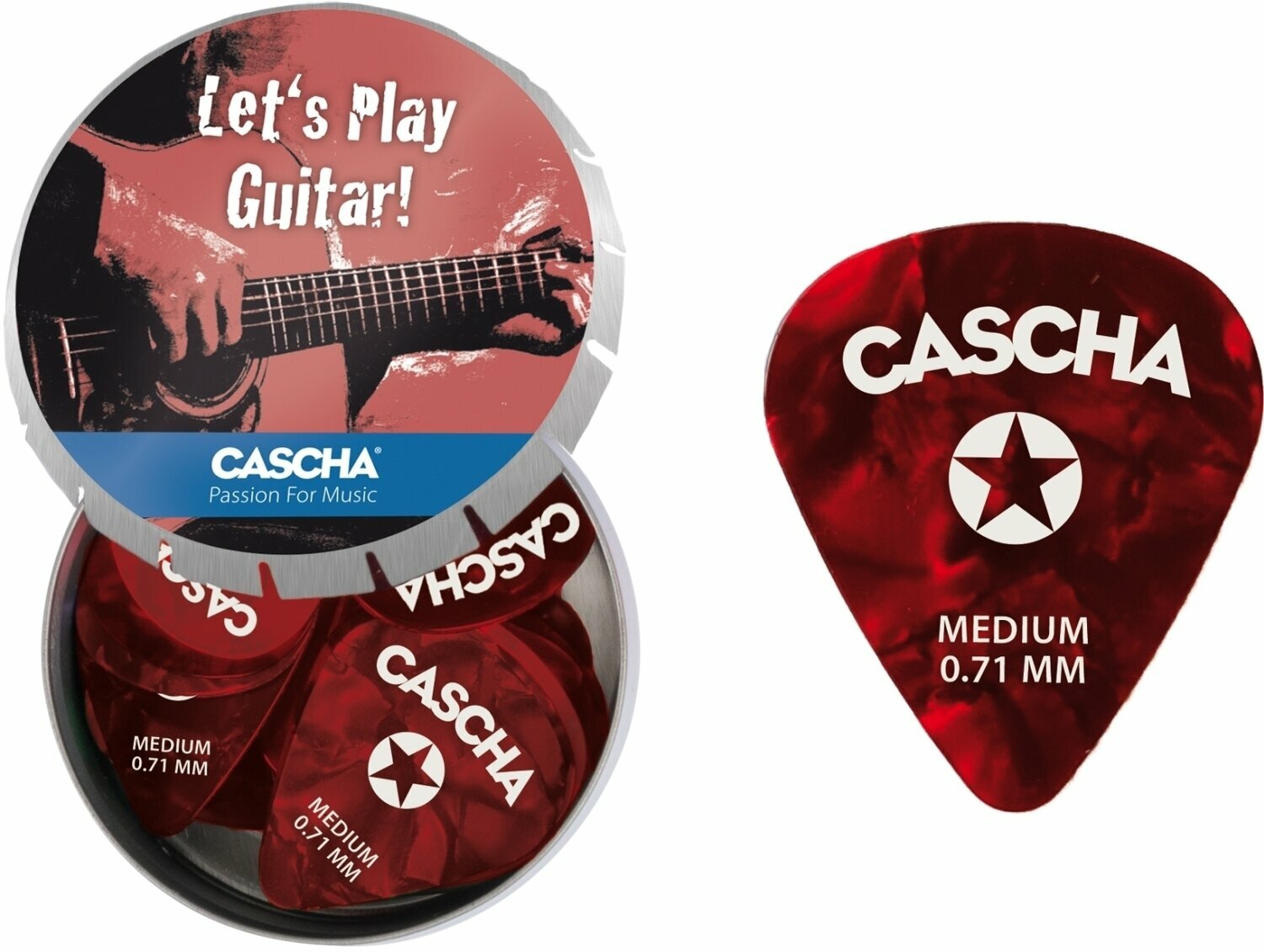 Plectrum Cascha Guitar Pick Set Box Medium Plectrum